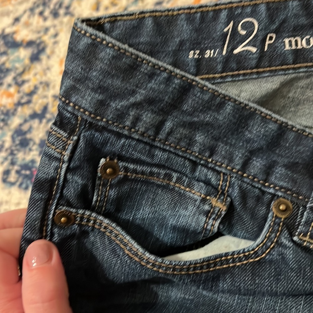 Women’s LOFT 12P 31P petite Modern Straight 5 pocket jeans, no distressing - Picture 5 of 13